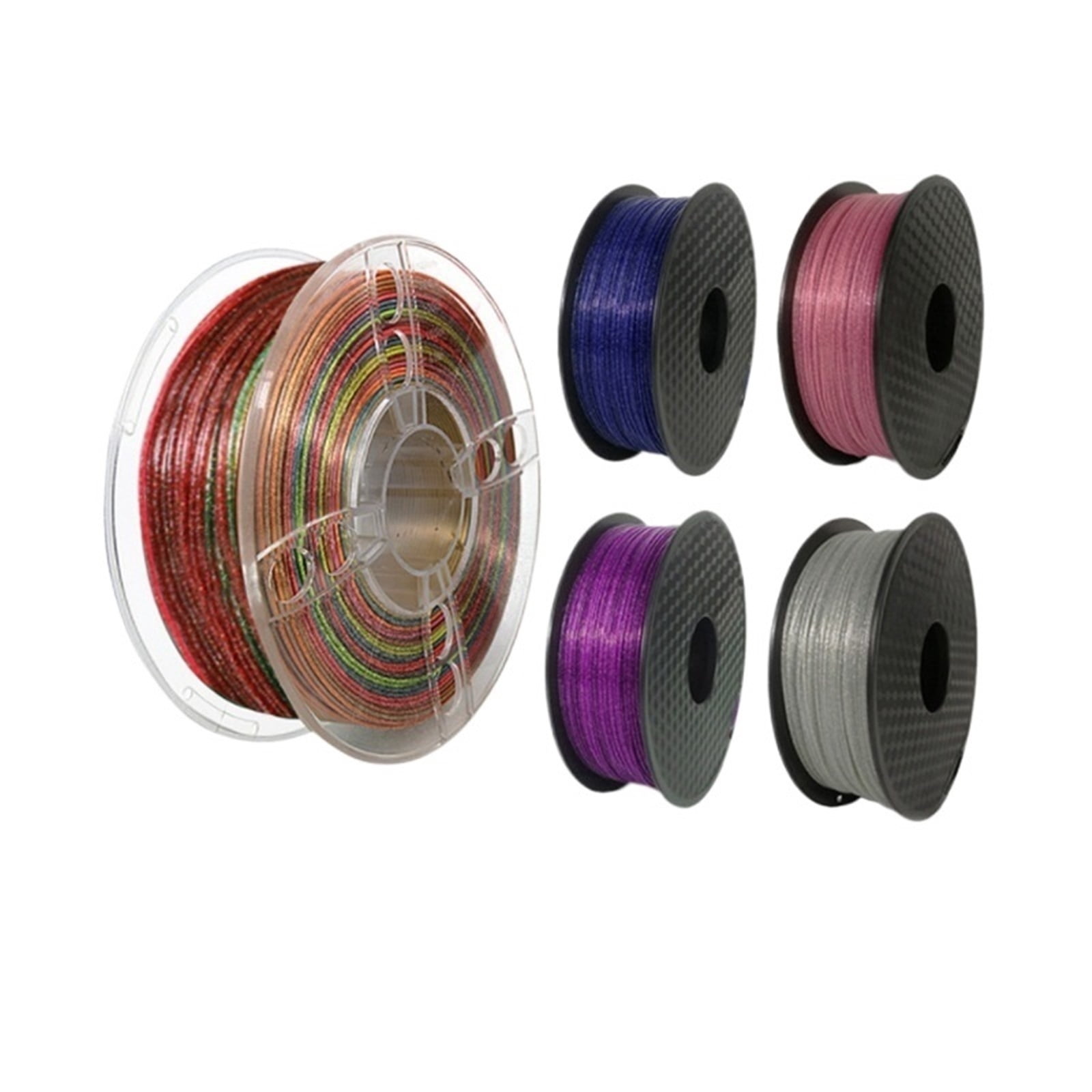 3D Printer Filament Multicolor Glitter Silk 3D Printing PLA Filament 1.75mm 1kg Spool for Most FDM 3D Printer