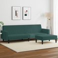 thumbnail image 1 of vidaXL 2 Piece Sofa Set Dark Green Velvet, 1 of 6