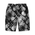 thumbnail image 4 of Lsque Mens Swim Trunks Seamless Pattern With Skulls Pattern - Bathing Suit Compression Liner - Beach Swim Shorts Swimwear - (S-3XL) - Stretch Quick Dry -XX-Large, 4 of 9