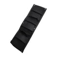 thumbnail image 3 of 7 Pocket Vertical Garden Pouch Wall Hanging Planting Bag For Flowers Space Saving Plant Grower Green Black 30X107Cm Felt Material Black, 3 of 10