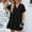 Black, variant on Cute Babydoll Dresses for Women 2024 Summer Casual V Neck Short Sleeve A-Line Loose Swing Tunic Mini Dress