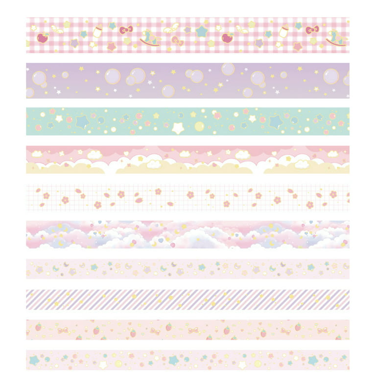 16Pcs Unicorn Washi Tapes Cute Washitape Journal Supplies