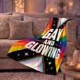 thumbnail image 5 of Rainbow Pride Lettering Illustrated Print Soft Flannel Blanket, Typography Art Style for Lettering Art Lovers, Housewarming Gift for Bedroom and Living Room, Home Decor, 5 of 7