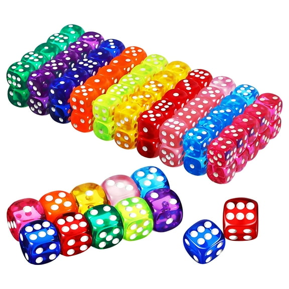 BESTSKY 100 Pcs Dices Small Dice Colorful Dice Mini Dice Game Prop Dice For Classroom Party