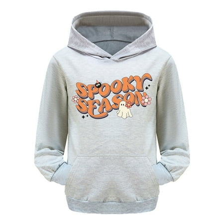

Child Toddler Boys Girls Long Sleeve Cartoon Prints Warm Hoodie Pullover Tops Kids Sweat Matching Halloween Family Kids Toddler Boys Solid Color Pullover Sweatshirt Pumpkin Cloth