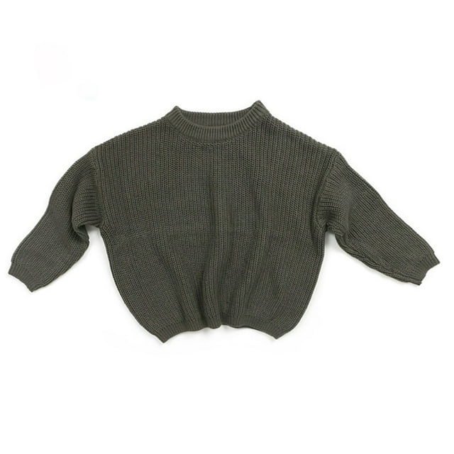 Bébé Fille Tricot Pull Pull Pull Sweat-Shirt Chaud Col Rond Manches Longues pour Bébé Tout-Petit