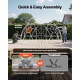 thumbnail image 6 of VEVOR Garden Dome Tent, 12 x 7.2 ft Outdoor Clear Bubble Tent for 4-7 Person, Weatherproof Geodesic Dome Greenhouse with Window, PVC Igloo Tents for Backyard Patios Camping Party Wedding, 6 of 9