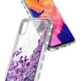 thumbnail image 6 of Nagebee Case for Samsung Galaxy A01 Sparkle Glitter Flowing Waterfall Liquid Floating with Bling Diamond, Durable Girls Women Cute Protective Phone Case (Clear Purple), 6 of 6