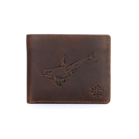 Karla Hanson Mens RFID Blocking Leather Wallet Brown Orca