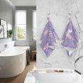 thumbnail image 6 of Coolnut Unicorn Pattern Purple Ultra Soft 2 PCS Towel Set, Highly Absorbent Hand Towels 16 x 28 Inch Cotton Towels for Bathroom Hotel Gym Travel, Ideal for Daily Use, 6 of 6