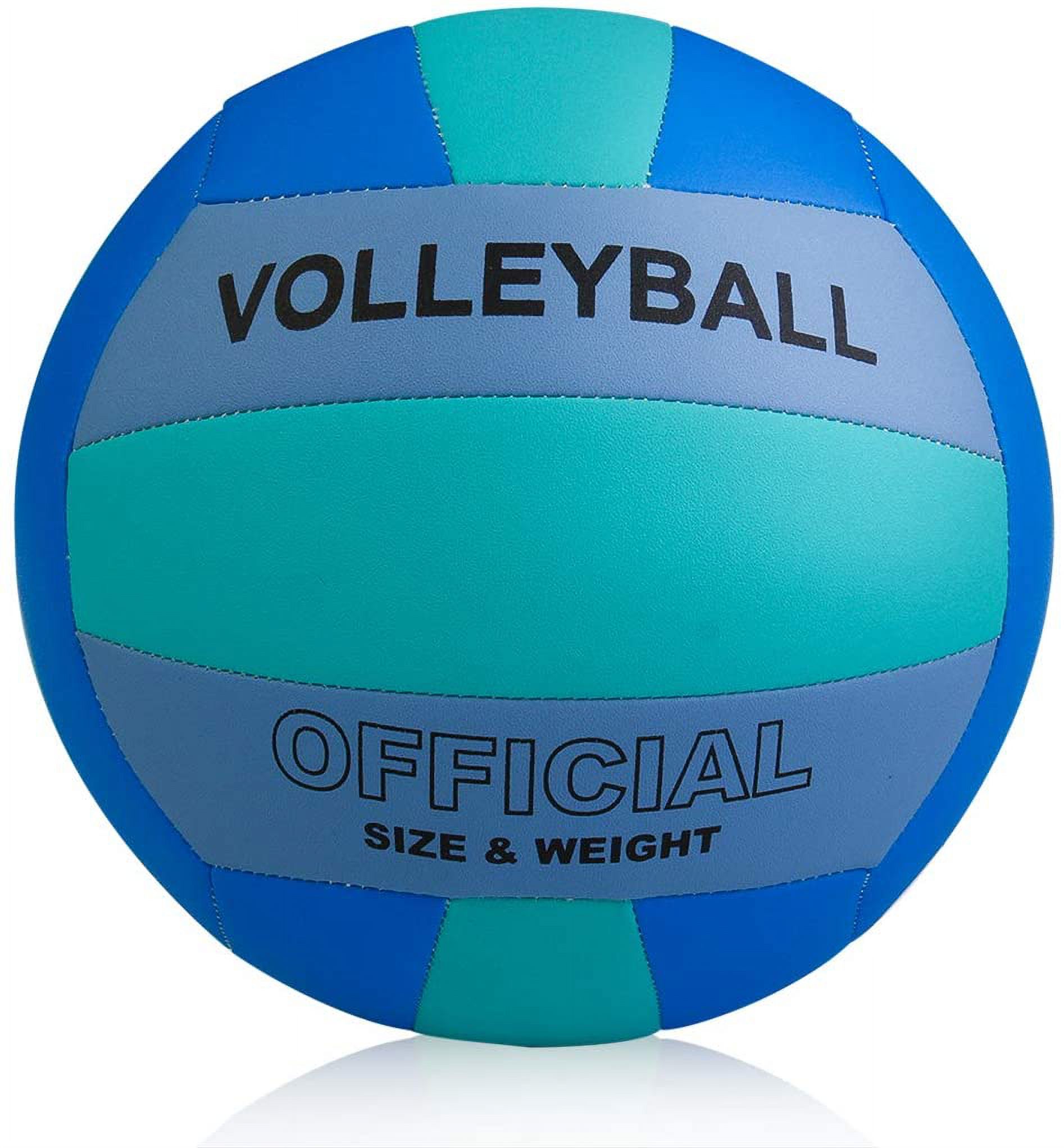 Volleyball Size 5 PU Leather Soft Indoor Outdoor Volleyballs Sports Training Game Play Ball for Beginner, Teenager, Adult, 8.2