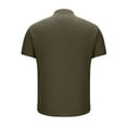 thumbnail image 6 of Miluxas Men's Henley Shirts Mesh Short Sleeve Casual T-Shirt Button Basic Tee Lightweight Summer Top Army Green L(L), 6 of 6