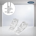 thumbnail image 4 of Persianas P Clips Gancho,Persianas P Clips Gancho Soportes de montaje Soporte,Plástico transparente Seguridad Clips en forma de P Ganchos,Cortina de bucle transparente Tornillos útiles, 4 of 7