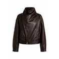 thumbnail image 3 of Forever 21 WGA Shawl Collar Butter Pu Zip Front Pu Jacket, Color-Brown, Size-L, 3 of 5