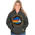 thumbnail image 3 of Retro NASA Space Shuttle Rainbow Zip Up Hoodie Men's Women's Brisco Brands 4X, 3 of 6