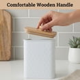 thumbnail image 3 of Kitchen Canisters for Countertop Set of 4  Textured Iron Kitchen Canisters with Airtight Lids - Flour Sugar Canister Set - Flour and Sugar Containers Farmhouse - Coffee Jar for Counter - White Jar x4, 3 of 8