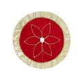 thumbnail image 2 of Polyester Tree Skirt Red Velvet Christmas Tree Skirt with Gold Snowflake Embroidery 60cm Holiday Home Decor 1Pcs JASKFLY, 2 of 7