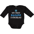 thumbnail image 3 of Inktastic My 1st Hanukkah Dreidels in Blue with Star of David Boys or Girls Long Sleeve Baby Bodysuit, 3 of 5