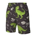 thumbnail image 4 of Pofeuu Dinosaur Skeleton Prin Men's Swim Trunks Quick Dry Bathing Suit Swimming Board Shorts Mesh Lining Beach Swimwear-, 4 of 6
