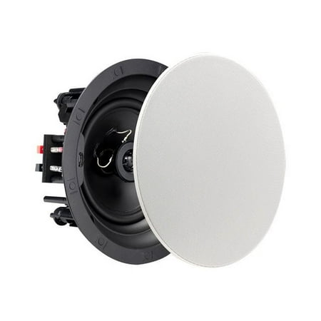 Klipsch - 6-1/2" 140-Watt Passive 2-Way In-Ceiling Speaker (Pair) - White