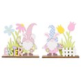 thumbnail image 2 of Cheers US 2Pcs/Set Happy Easter Table Decoration Signs Bunny Table Centerpiece Easter Tabletop Decoration Easter Truck Wood Decor for Easter Home Office Party Decorations, 2 of 7