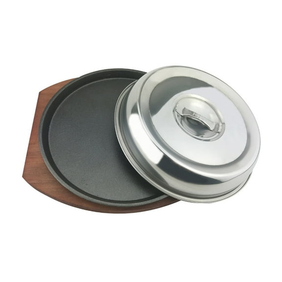 HEANUJJ 1 Set Sizzling Steak Platter Cast Iron Heating Plate for Dining Table Serving