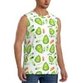 thumbnail image 2 of Fotbe Men's Kawaii Avocado Print Men's Sleeveless Muscle Tank Tops Casual T-Shirts for Gym Workout Beach-XX-Large, 2 of 8