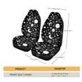 thumbnail image 5 of Xoenoiee Set of 2 Car Seat Covers Front Seats Only Bucket Seat Cover Moon Stars Celestial Pattern Auto Interior Accessories Driver Seat Covers, Easy to Clean, 5 of 6