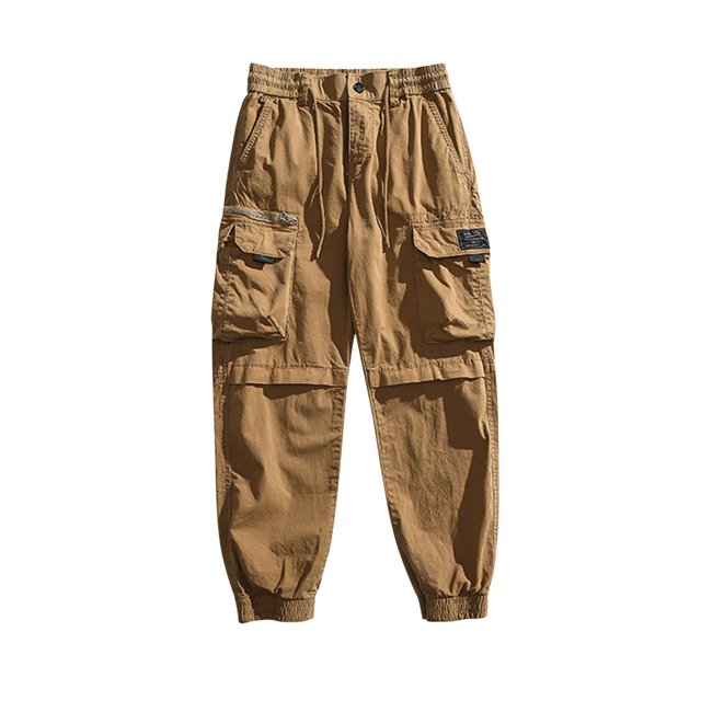 Diufon Men's Cargo Pants Casual Work Long Sweatpants with Multi Pockets Outdoor Hiking Button Tracksuit Pants