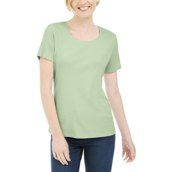 Karen Scott Womens Cotton Tee T-Shirt