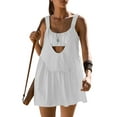 thumbnail image 1 of Diconna Robe de Tennis pour Femme à Découpes, Ample, Sans Manches, Robes Athlétiques avec Soutien-Gorge Intégré et Ensemble de Shorts pour Entraînement, Robe de Golf, 1 of 6