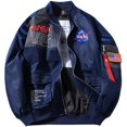 thumbnail image 1 of CORIRESHA Chaquetas bomber ajustadas para hombre Apollo NASA, 1 of 6
