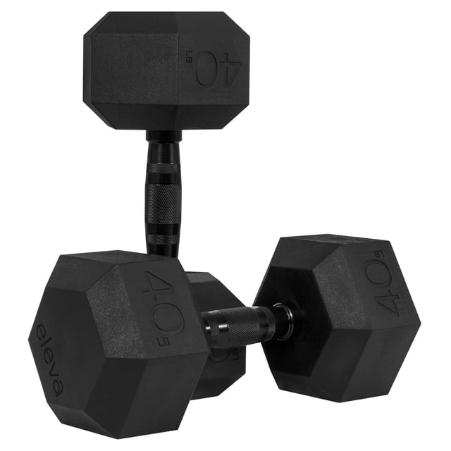 Set De Mancuernas Eleva ELEVA-2MH Hexagonal 40 Lb Con 2 Pz