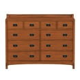 thumbnail image 5 of A-America Mission Hills Solid Wood 10-Drawer Bedroom Dresser in Harvest, 5 of 5