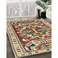 thumbnail image 3 of Ahgly Company Machine Washable Indoor Square Traditional Chestnut Brown Area Rugs, 5' Square, 3 of 7