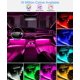 thumbnail image 3 of Tira de LED interior para automóvil con aplicación, LED para interior de automóvil 4 piezas 48 LED Diseño de línea dual mejorado Impermeable Multicolor debajo de la luz del automóvil con cargador de a Afortunado Sencillez, 3 of 5