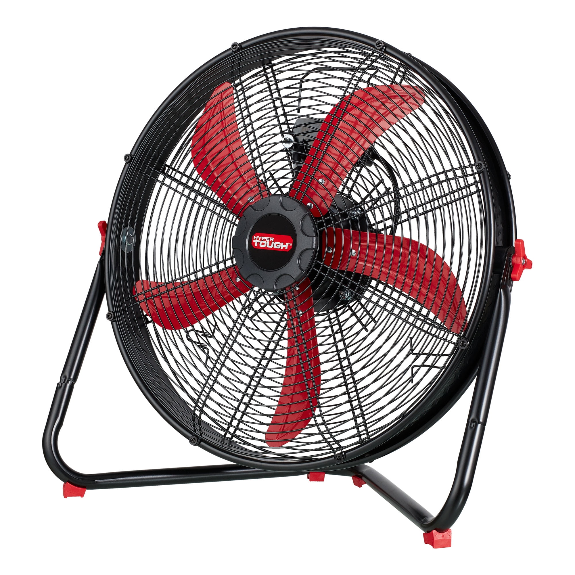 Hyper Tough Sealed Motor Drum Fan with Wall Mount, 3 Speeds, 20 Inch, Black/Red