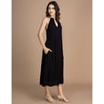 thumbnail image 2 of Moomaya Sleeveless Maxi Dress With Beaded Neckline Cutout, Casual Chic Wear Dress For Women, 2 of 8