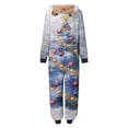 thumbnail image 4 of Penkiiy Matching Christmas Onesie Pajamas for Family, Hooded One Piece Vacation PJs, Cute Printed Holiday Loungewear XL Multicolor, 4 of 4