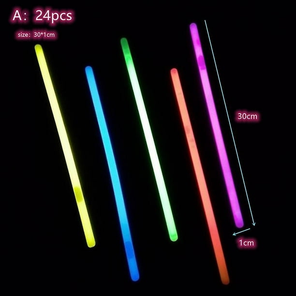 24pcs Large Glow Sticks 30cm Fluorescence Light Glow In The Dark