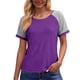thumbnail image 1 of Camisas de Cuello de Tripulación de Manga Corta para las Mujeres Casual Cuello Redondo Top de Manga Corta Tejido Súper Suave para el Verano, 1 of 5