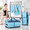 Sparkling Blue, variant on 28" Sparkling Black Foldable Rolling Dance Duffel Bag with Detachable Rack