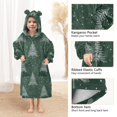 thumbnail image 3 of FORMRS Wearable Blanket Hoodie with Sleeves for Kids Cozy Flannel Sweatshirt, New Year Tree Pattern, 3 of 7