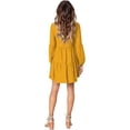 thumbnail image 3 of Borke Women Summer Tunic Dress V Neck Casual Loose Flowy Swing Shift Dresses, 3 of 4