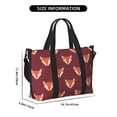thumbnail image 2 of Travel Duffle Bag Fox Print Burgundy Travel Tote Bags Carry on Luggage Waterproof Weekender Bags with Top Handle Adjustable Shoulde Strap for Travel Gym, 2 of 5