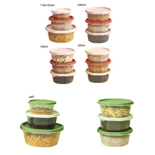 3 Pcs Réfrigérateur Storage Box Empilables Qualité Alimentaire Haute Capacité Réutilisables Mini Boîtes de Rangement pour Aliments pour l'École