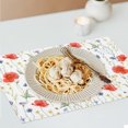 thumbnail image 4 of Floral Placemats Set of 4, 12x18 Inch Vintage Flower Butterfly Spring Summer Place Mats Non-Slip Washable Table Mats Set for Kitchen Dining Holiday Party Decor, 4 of 6