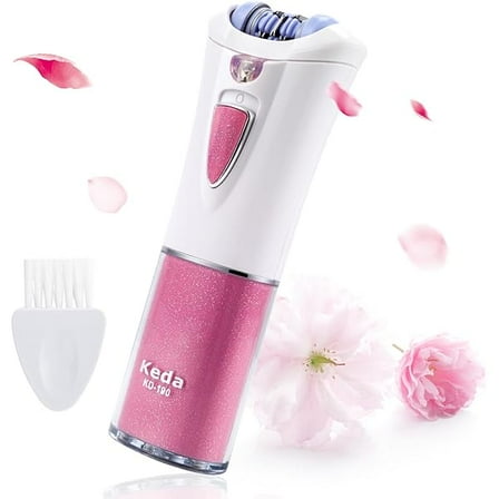 YJJSKEJI Mini Epilator, Facial Hair Remover for Women, Full Body Smooth Glide Epilator, Portable Electric Lady Shaver for Face, Armpits, Arms, Bikini, and Legs, with 9-Tweezers with LED for Precision