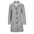 thumbnail image 5 of qucoqpe Women's 2025 Winter Fashion Causal Solid Lapel Cardigan Jackets Long Sleeve Trench Coats Work Office Overcoats Lightweight Button Long Outerwears, 5 of 5