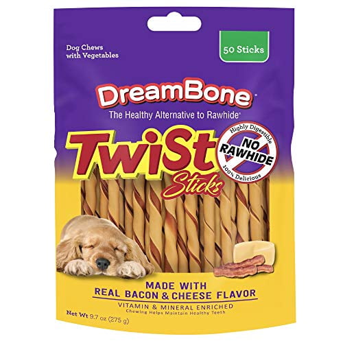 DreamBone Twist Sticks With Real Bacon And Cheese Flavor 50 Count
